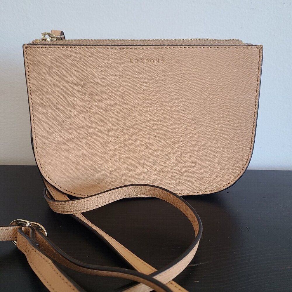 NWOT LO & SONS Waverly 2 Saffiano Leather Purse Crossbody